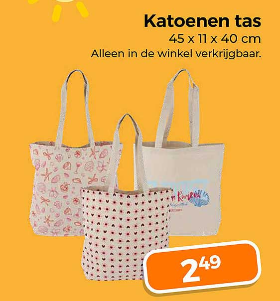 Katoenen tas 45 x 11 x 40 cm