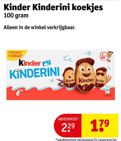 Kinder Kinderini koekjes 100 gram