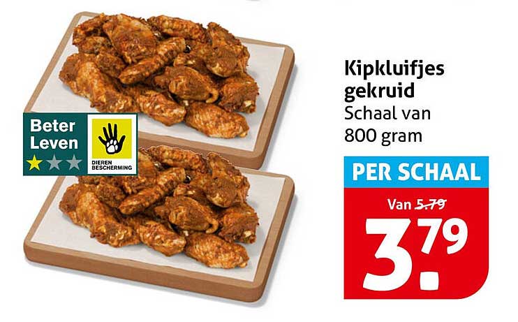 Kipkluifjes gekruid Schaal van 800 gram
