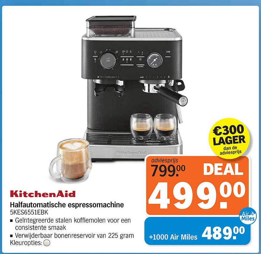 KitchenAid Halfautomatische espressomachine 5KES6551EBK