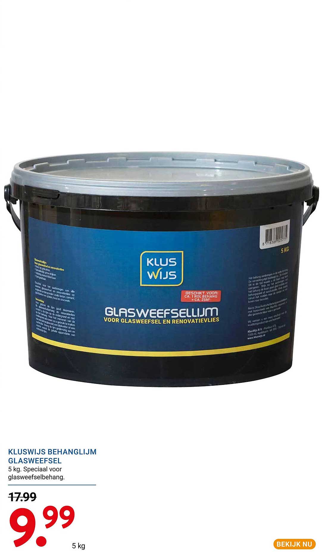 KLUSWIJS BEHANGLIJM GLASWEFSEL