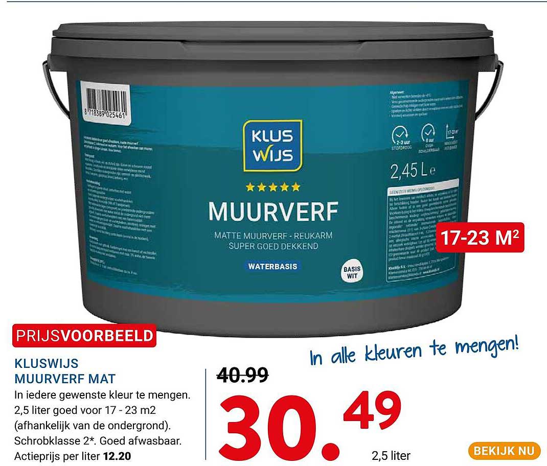 KLUSWIJS MUURVERF MAT