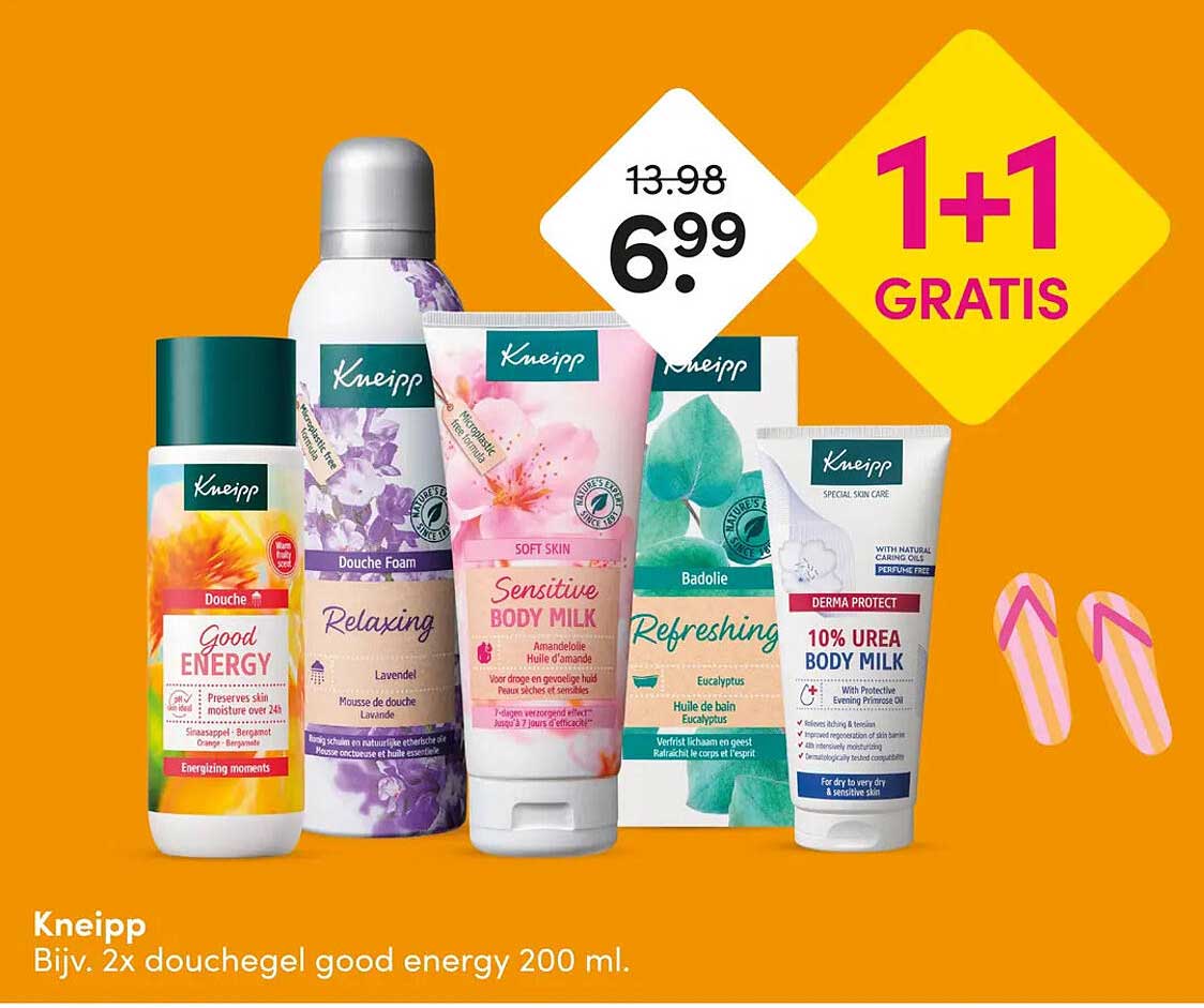 Kneipp Bijv. 2x douchegel good energy 200 ml. 1+1 GRATIS