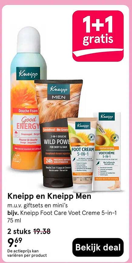 Kneipp en Kneipp Men 1+1 gratis