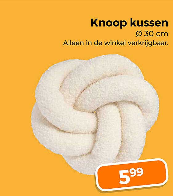 Knoop kussen Ø 30 cm