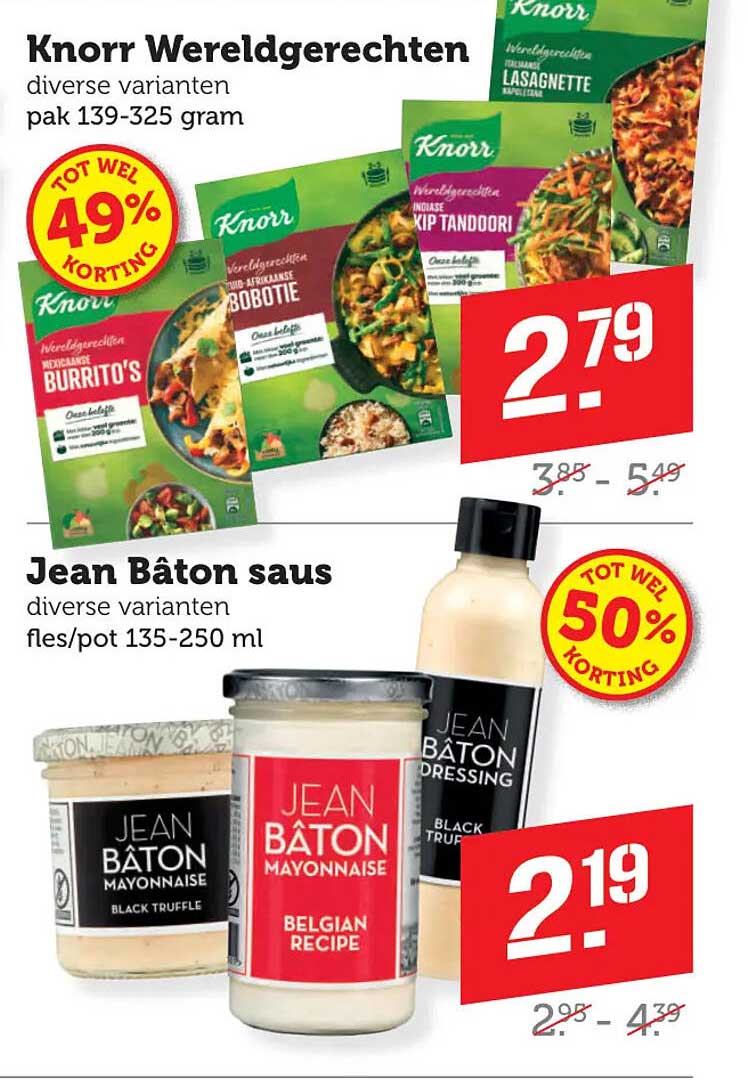 Knorr Wereldgerechten diverse varianten pak 139-325 gram