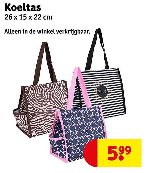 Koeltas 26 x 15 x 22 cm Alleen in de winkel verkrijgbaar.