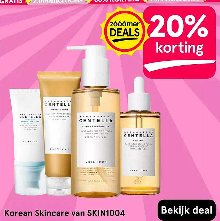 Korean Skincare van SKIN1004 20% korting