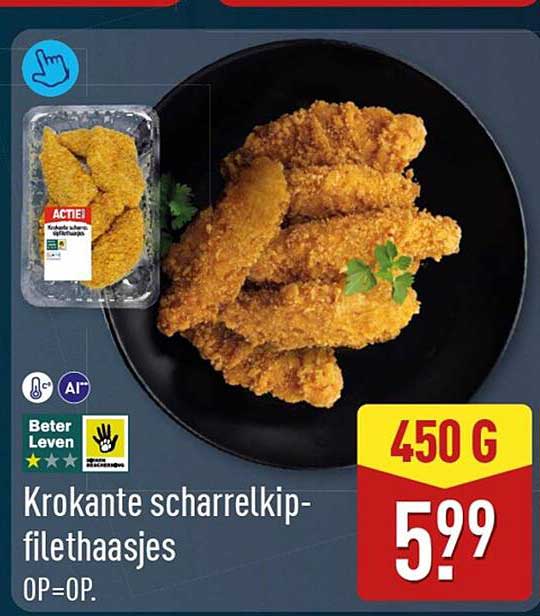 Krokante scharrelkip-filethaasjes