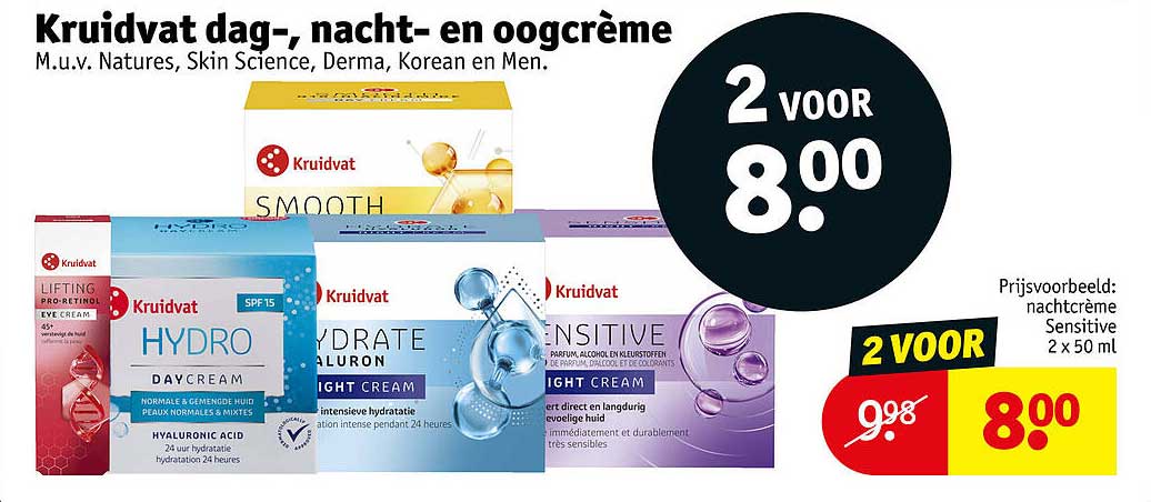 Kruidvat dag-, nacht- en oogcrème