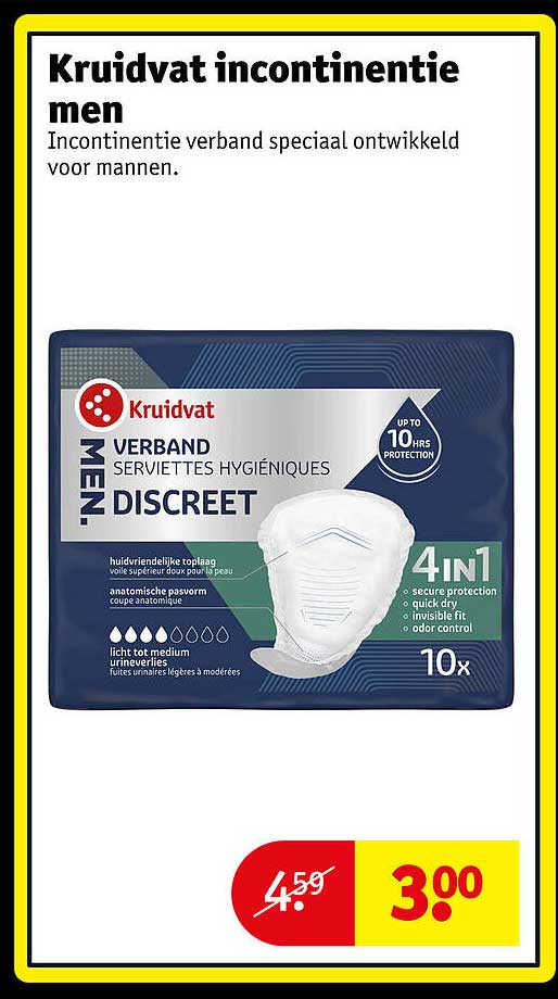 Kruidvat incontinentie men
