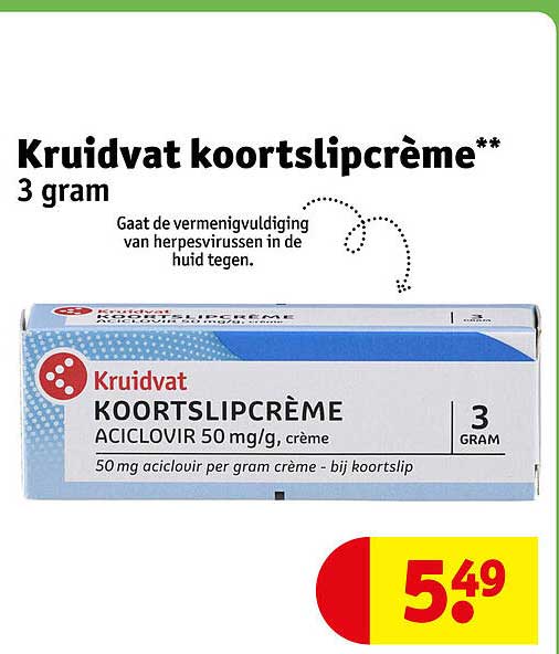 Kruidvat koortslipcrème** 3 gram