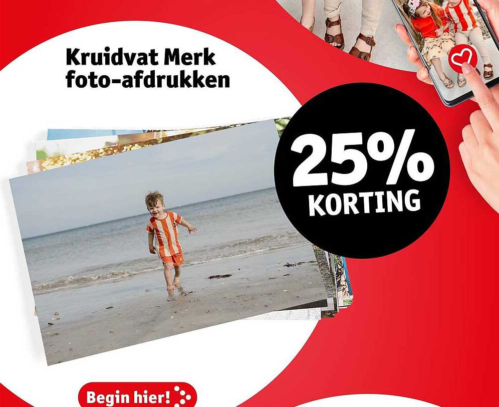 Kruidvat Merk foto-afdrukken 25% KORTING