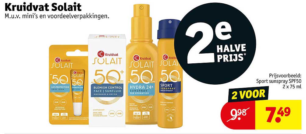 Kruidvat Solait 2e halve prijs