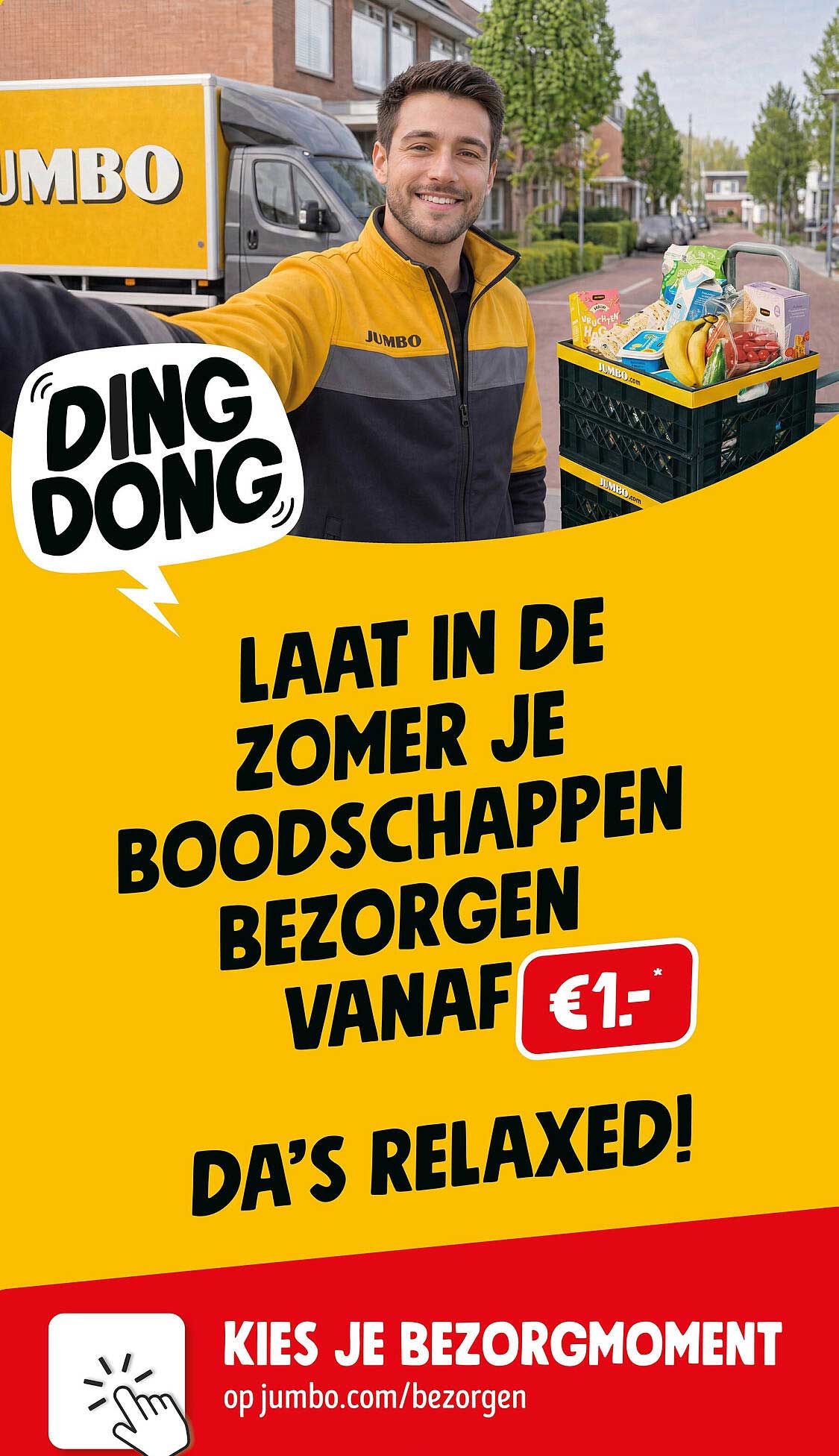 Laat in de zomer je boodschappen bezorgen vanaf €1,-