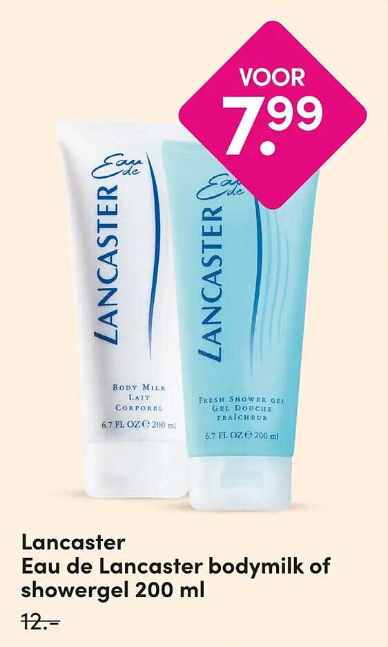 Lancaster Eau de Lancaster bodymilk of showergel 200 ml