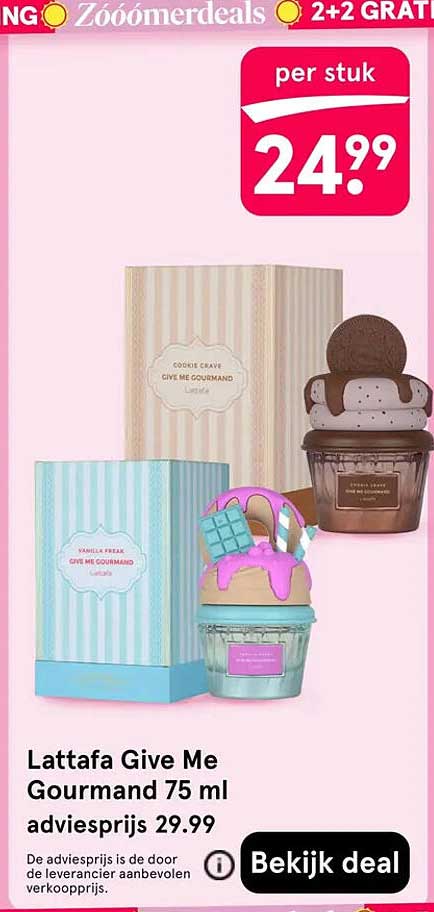 Lattafa Give Me Gourmand 75 ml 2+2 gratis