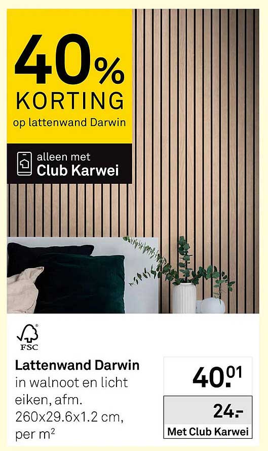 Lattenwand Darwin