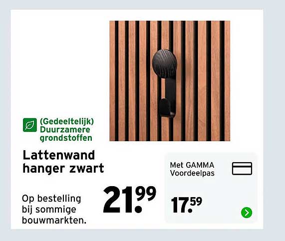 Lattenwand henger zwart