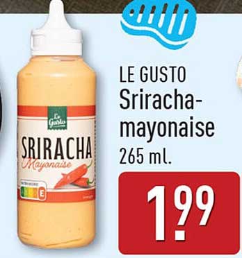 LE GUSTO Sriracha-mayonaise 265 ml.