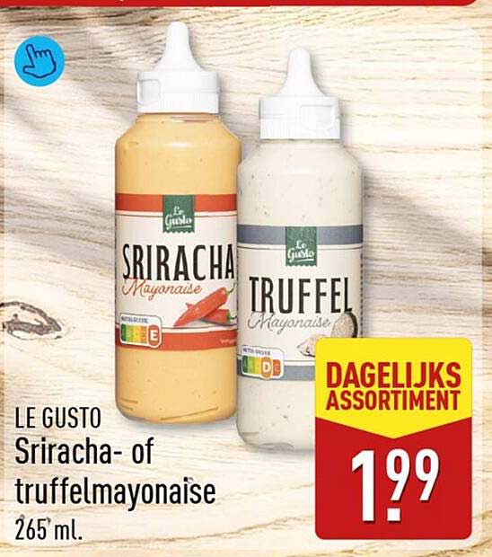 LE GUSTO Sriracha- of truffelmayonaise 265 ml.