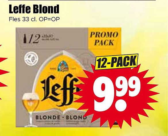 Leffe Blond Fles 33 cl. OP=OP 12-PACK