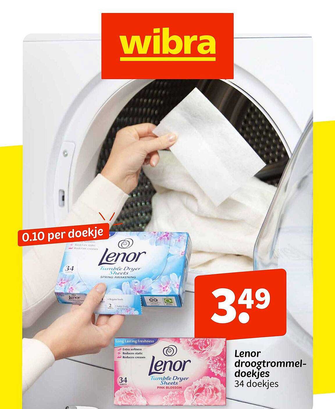 Lenor droogtrommel-doekjes 34 doekjes