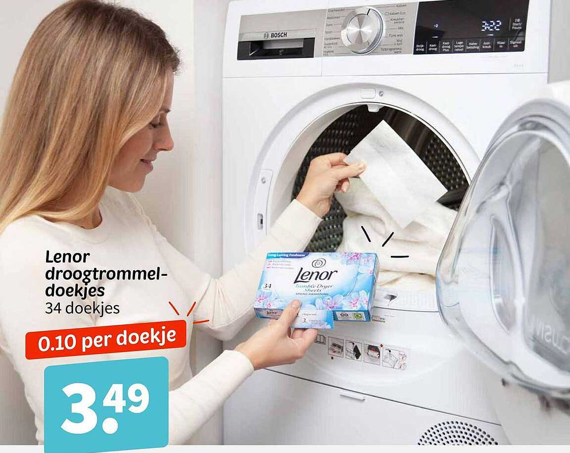 Lenor droogtrommel-doekjes 34 doekjes