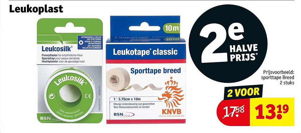 Leukoplast 2e halve prijs
