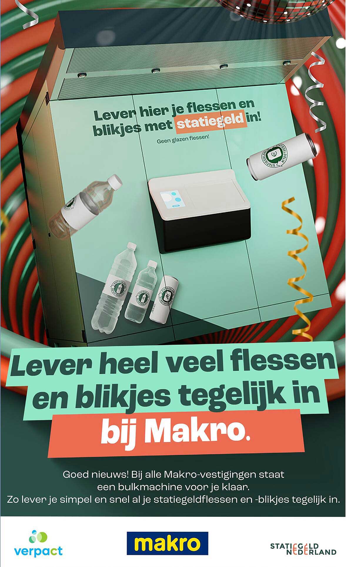 Lever heel veel flessen en blikjes tegelijk in bij Makro.