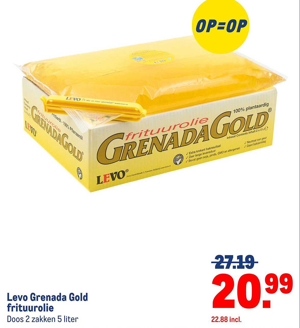 Levo Grenada Gold frituurolie