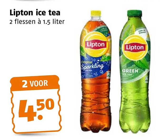 Lipton ice tea 2 flessen à 1.5 liter