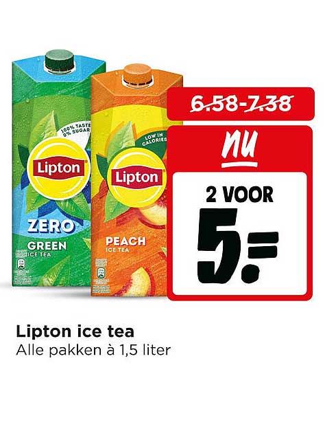 Lipton ice tea 2 voor 5,-
