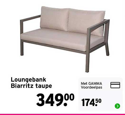 Loungebank Biarritz taupe