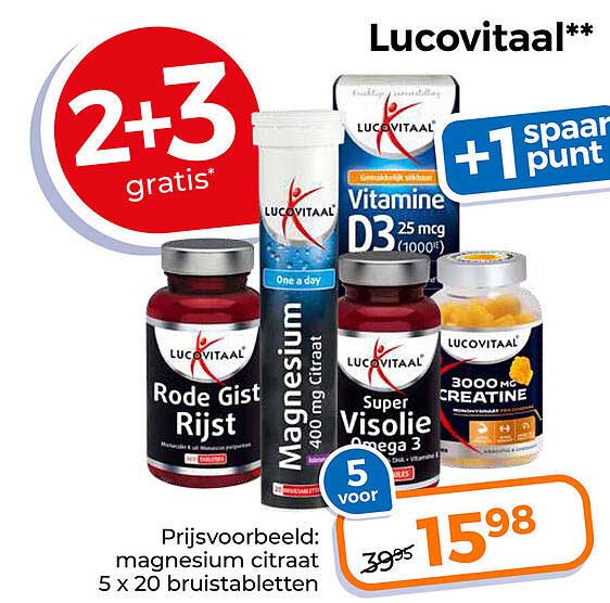 Lucovitaal** 2+3 gratis* +1 spaarpunt
