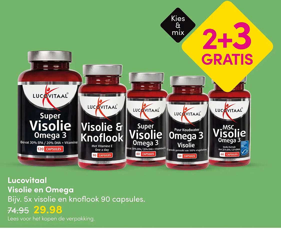 Lucovitaal Visolie en Omega 2+3 GRATIS