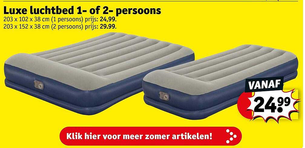Luxe luchtbed 1- of 2-persoons