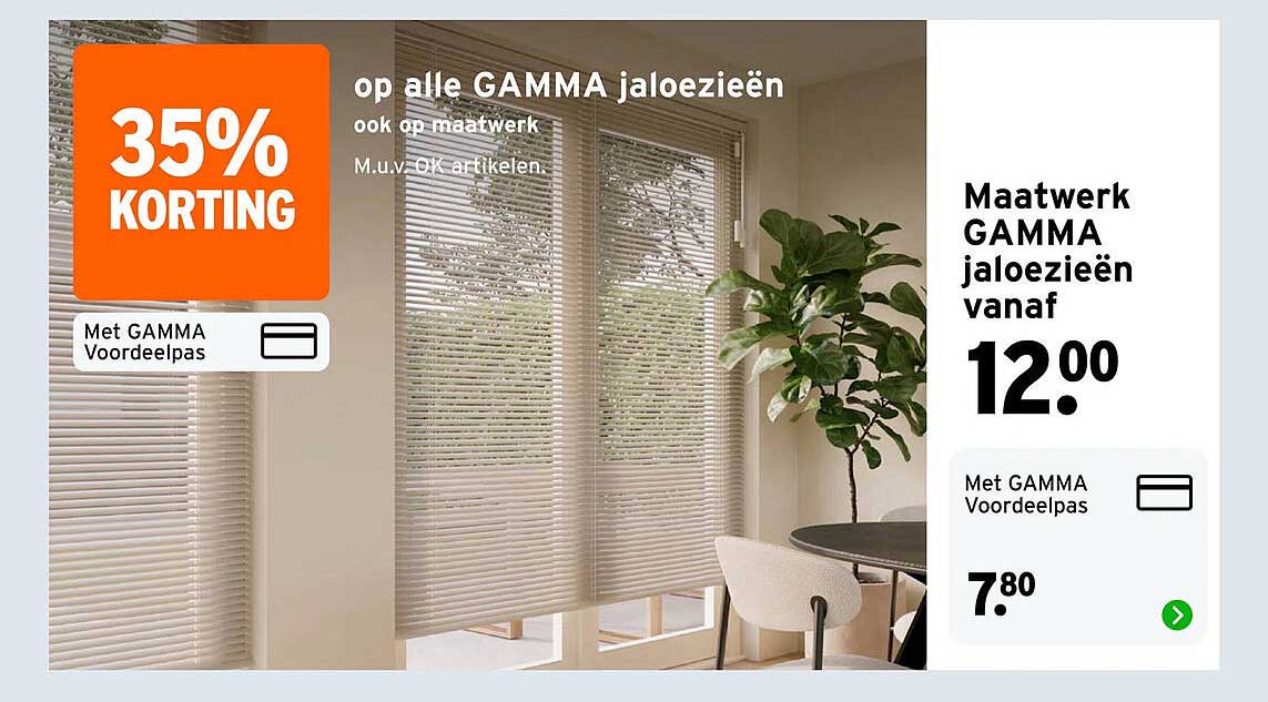 Maatwerk GAMMA jaloezieën vanaf