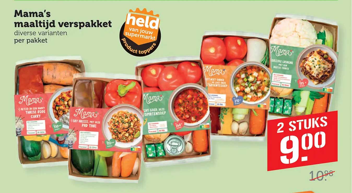 Mama’s maaltijd verspakket diverse varianten per pakket