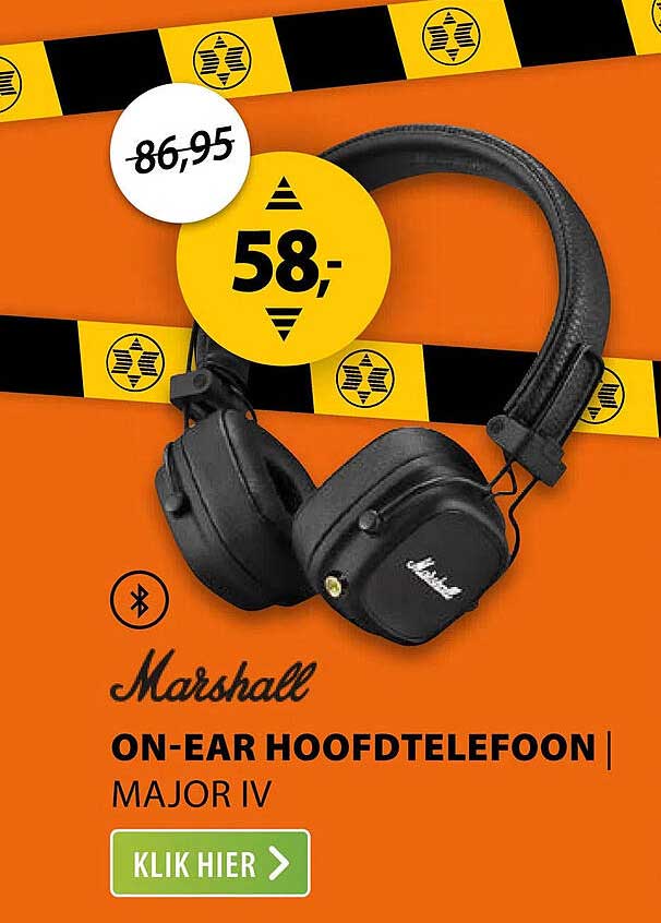 Marshall On-ear hoofdtelefoon Major IV