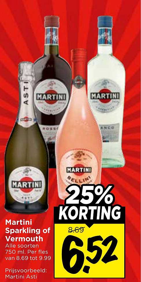 Martini Sparkling of Vermouth 25% KORTING