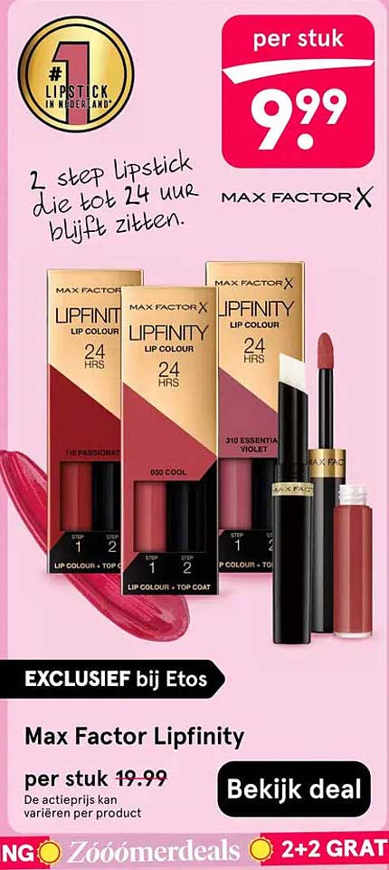 Max Factor Lipfinity per stuk