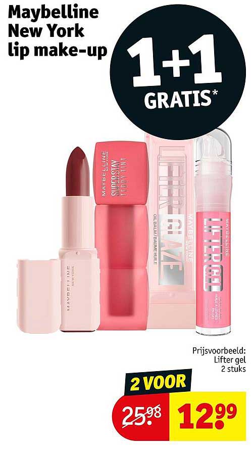 Maybelline New York lip make-up 1+1 GRATIS*