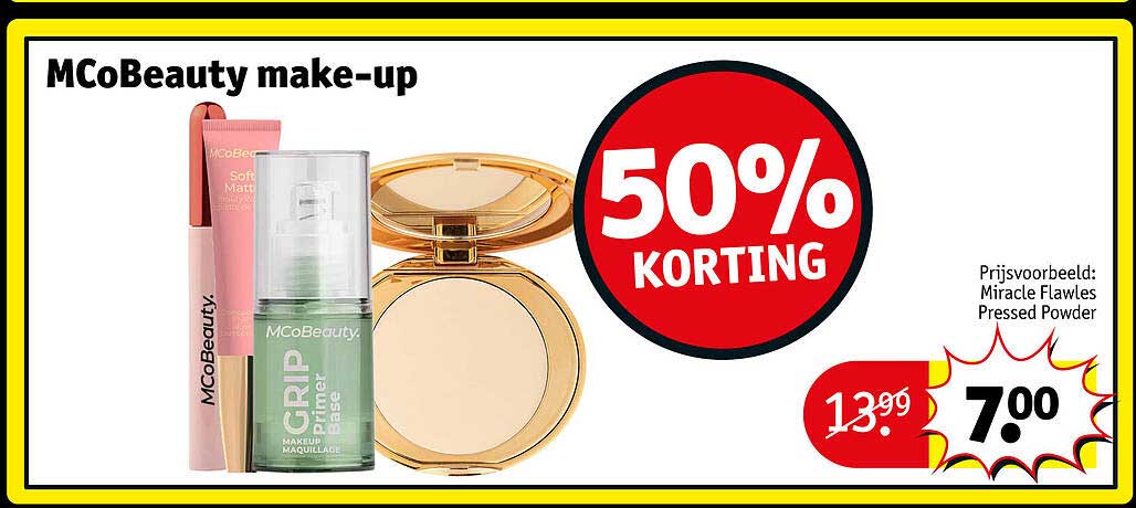 MCoBeauty make-up 50% KORTING