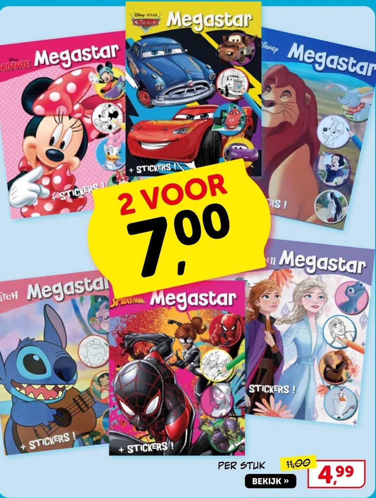 Megastar 2 voor 7,00