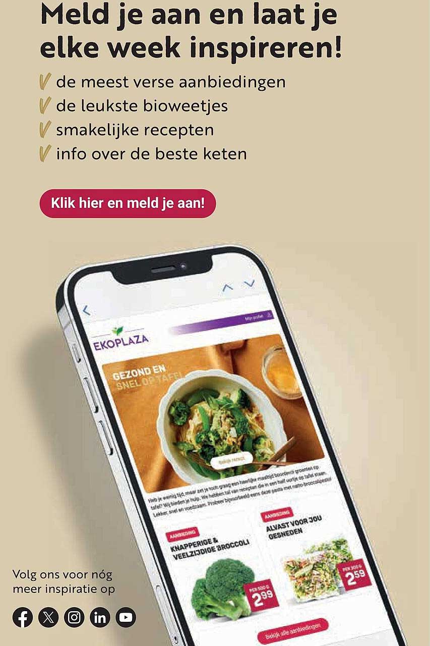 Meld je aan en laat je elke week inspireren!