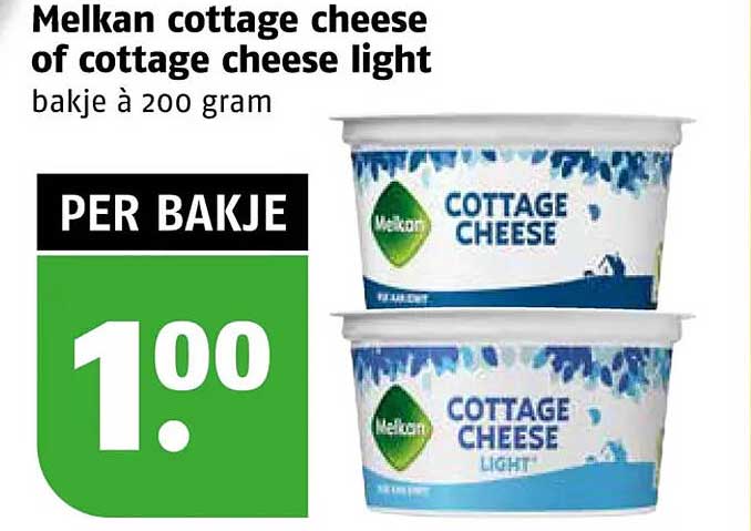 Melkan cottage cheese of cottage cheese light