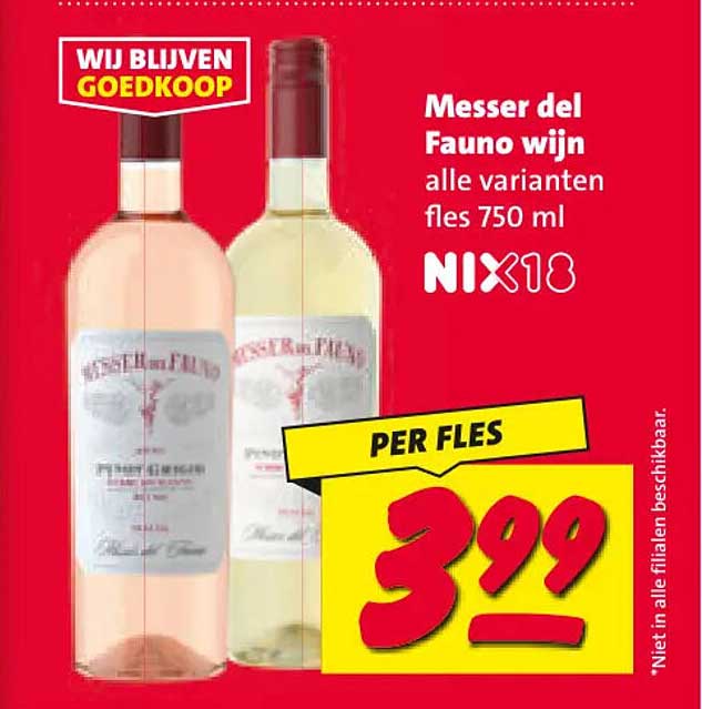 Messer del Fauno wijn, alle varianten, fles 750 ml