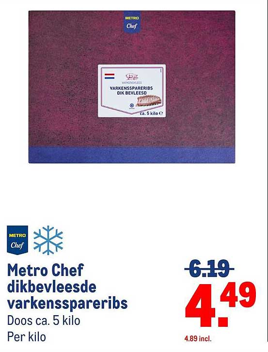 Metro Chef dikbevleesde varkensspareribs