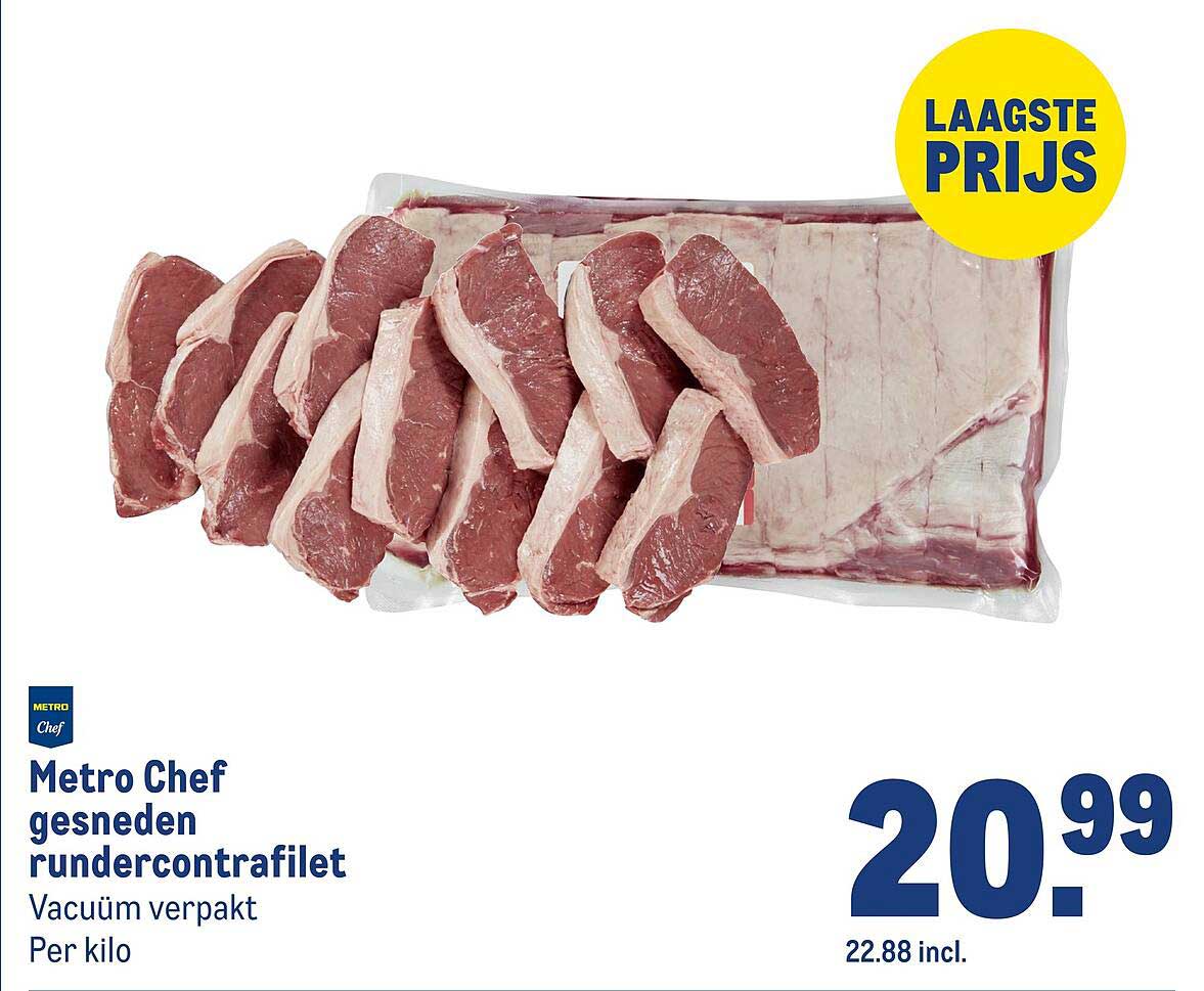 Metro Chef gesneden rundercontrafilet